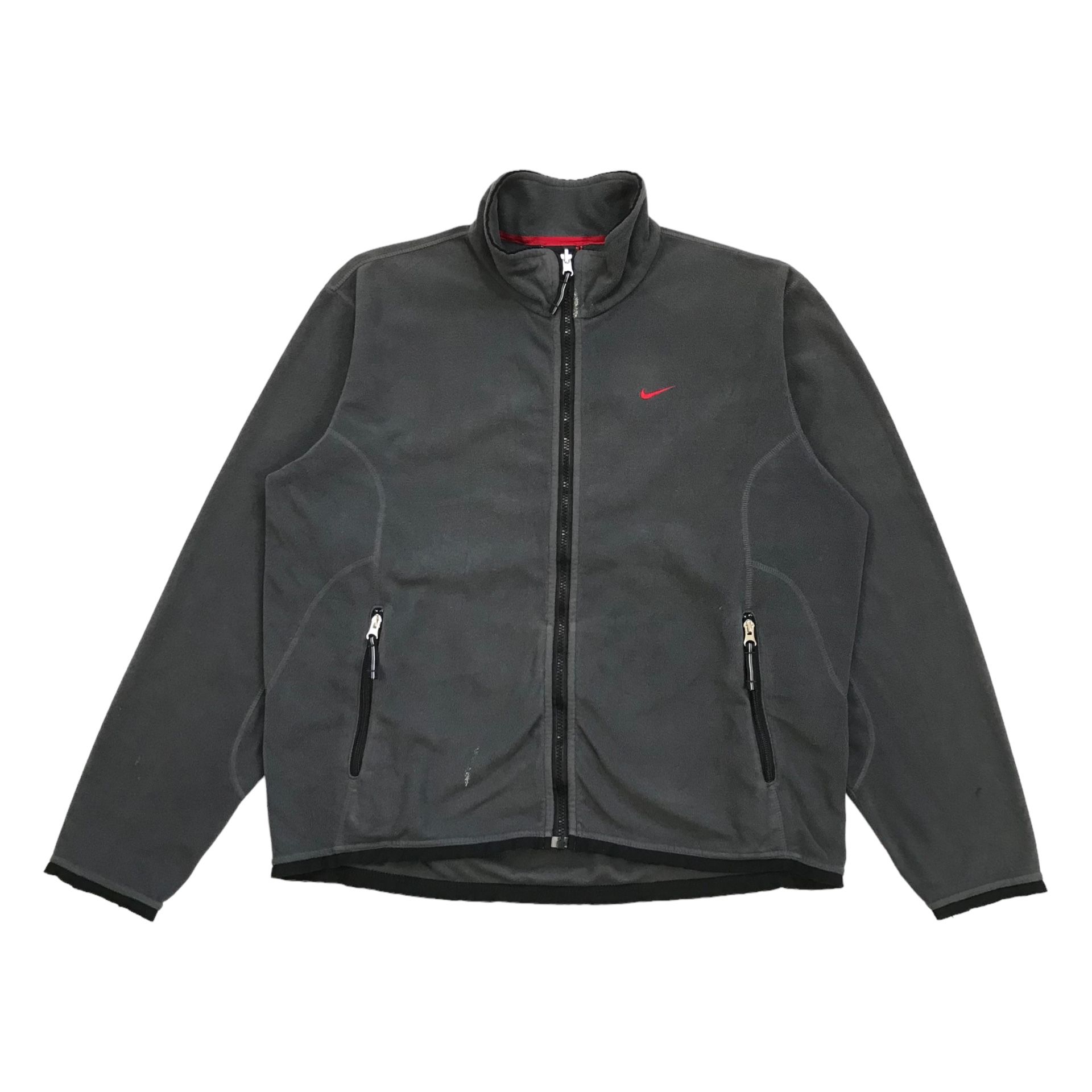 VINTAGE NIKE FLEECE SWEATER LARGE L MENS GRAY JACKET SWEATSHIRT TRAVIS