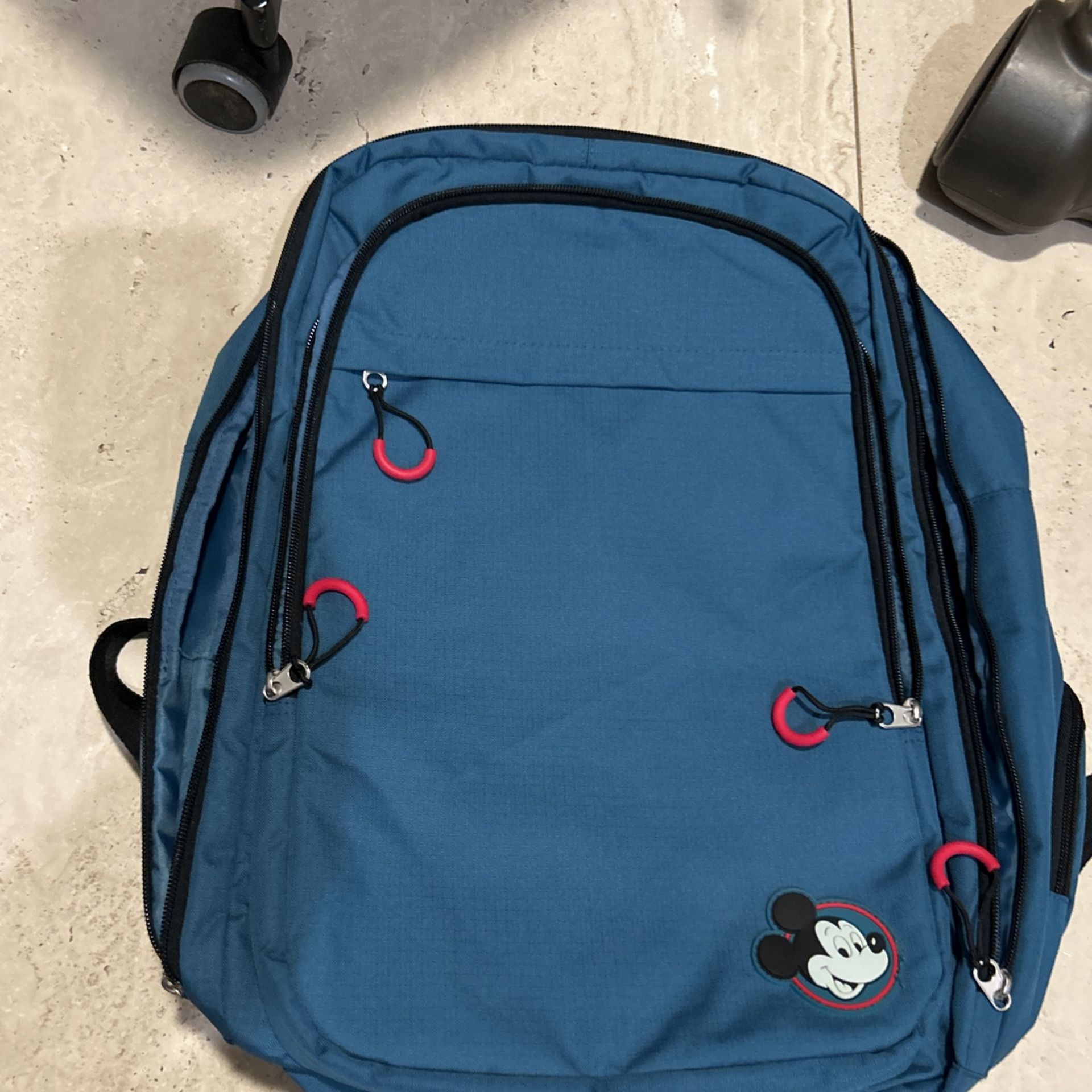 Disneyland And DCA Mickey Mouse Travel Backpack Blue Large And Sturdy