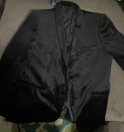 Black Velvet Polyester Jacket
