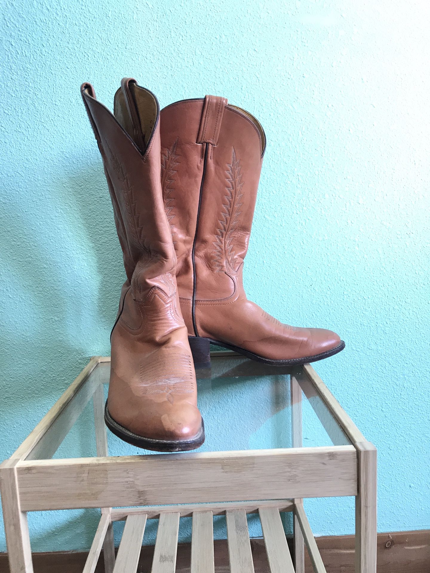 Tony Lama Cowboy Boot Size 10.5 D - Beige - Men