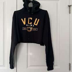 VCU Rams Champion Black Hoodie with Multicolor Logo Tag size large
