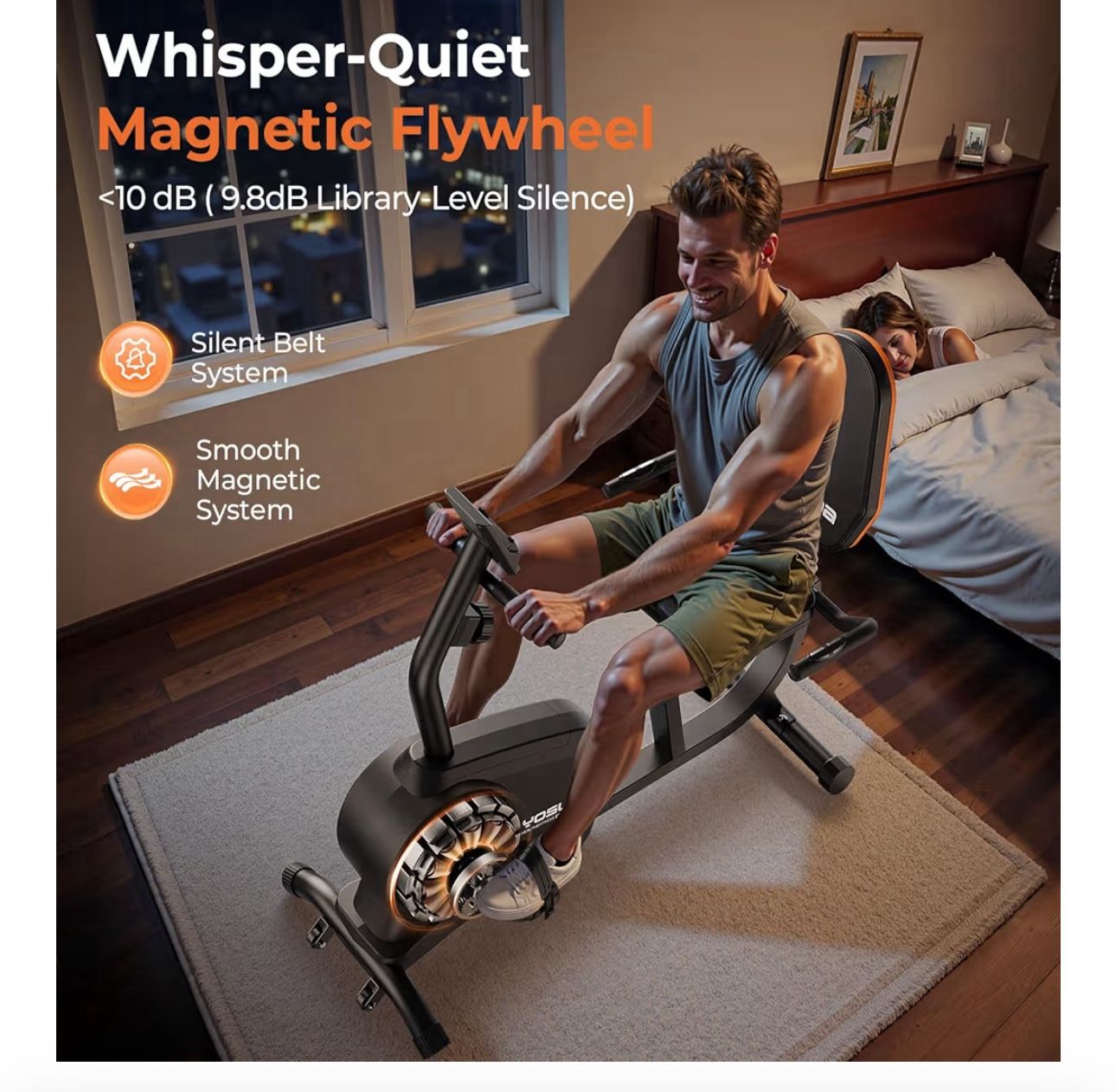 YOSUDA Recumbent Exercise Bike for Home, recumbent bikes for men/ women with 350LB Capacity