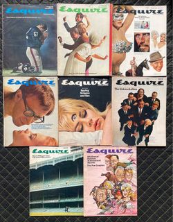Lot of 8 Vintage Esquire Magazines from the 1960’s