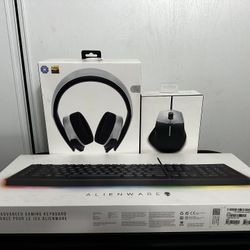 Alienware Wired Keyboard, Mouse And Headset Bundle. 
