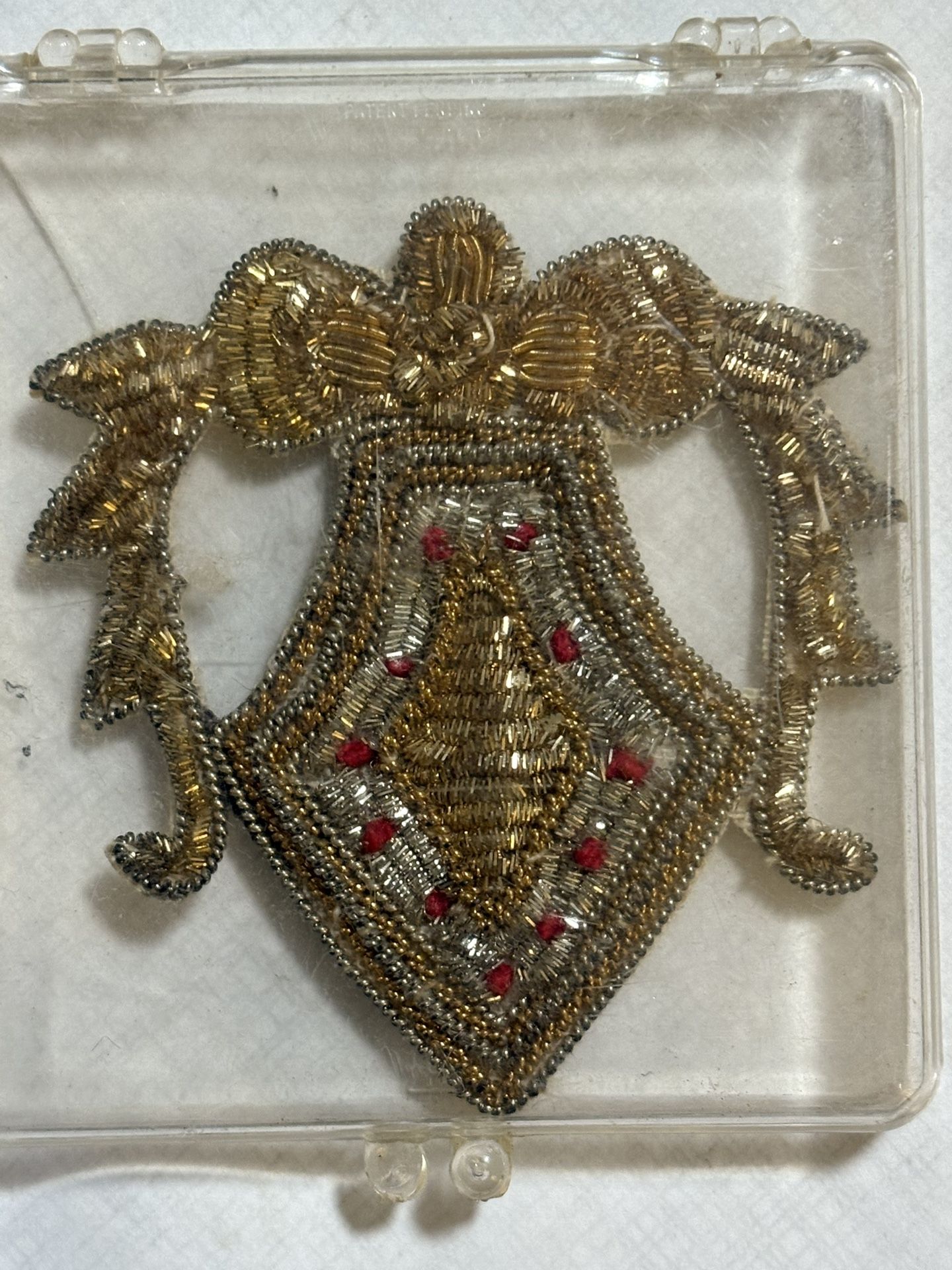 Glass And Metallic Thread Patch