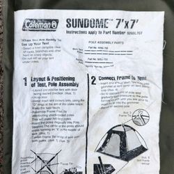 Coleman SUNDOME Tent 7' 7'