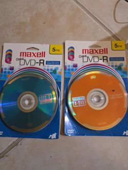 2 packs of blank DVDs Free