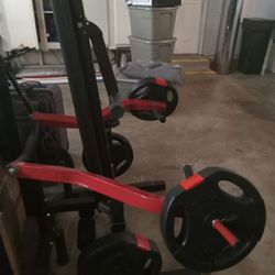 Weight Set With Bench Press Like New