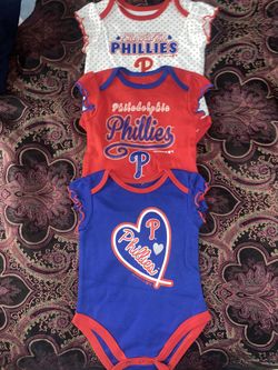 PHILLIES ONESIES 3-6 Months 