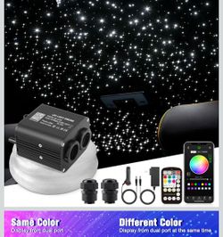 20W Twinkle Starlight Headliner Kit, Star Lights for Car Roof Decoration, Fiber Cable 800pcs of (0.03+0.04+0.06in)*9.8ft Star Light Headliner with Blu
