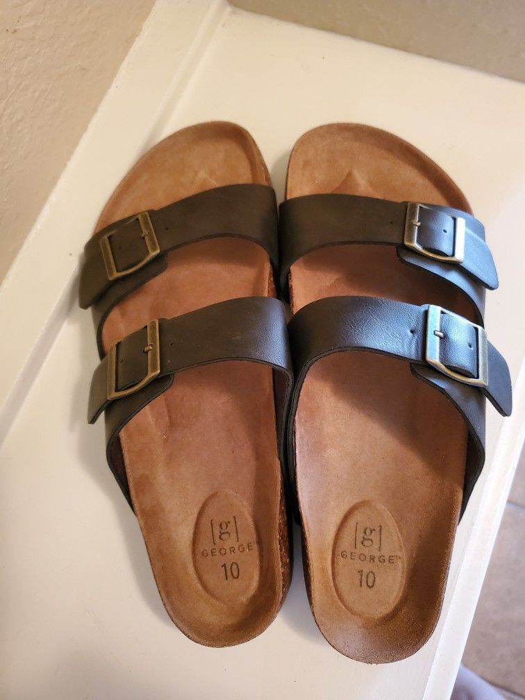 Men's Flatbed Sandal George Size 10