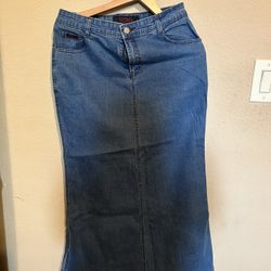 Long Jeans Skirt S/M For $12
