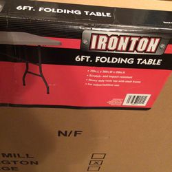  6 Ft.  Ironton  Folding Table