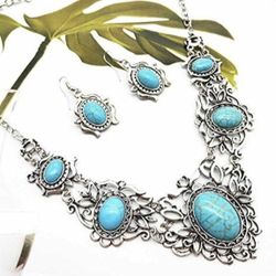 Vintage Style Tibetan Turquoise Jewelry Set