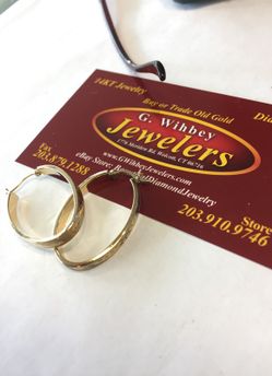 14 Kt real day 1 1/4” hoops