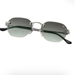 Detroit Player Rimless 24kt White Gold Sunglasses