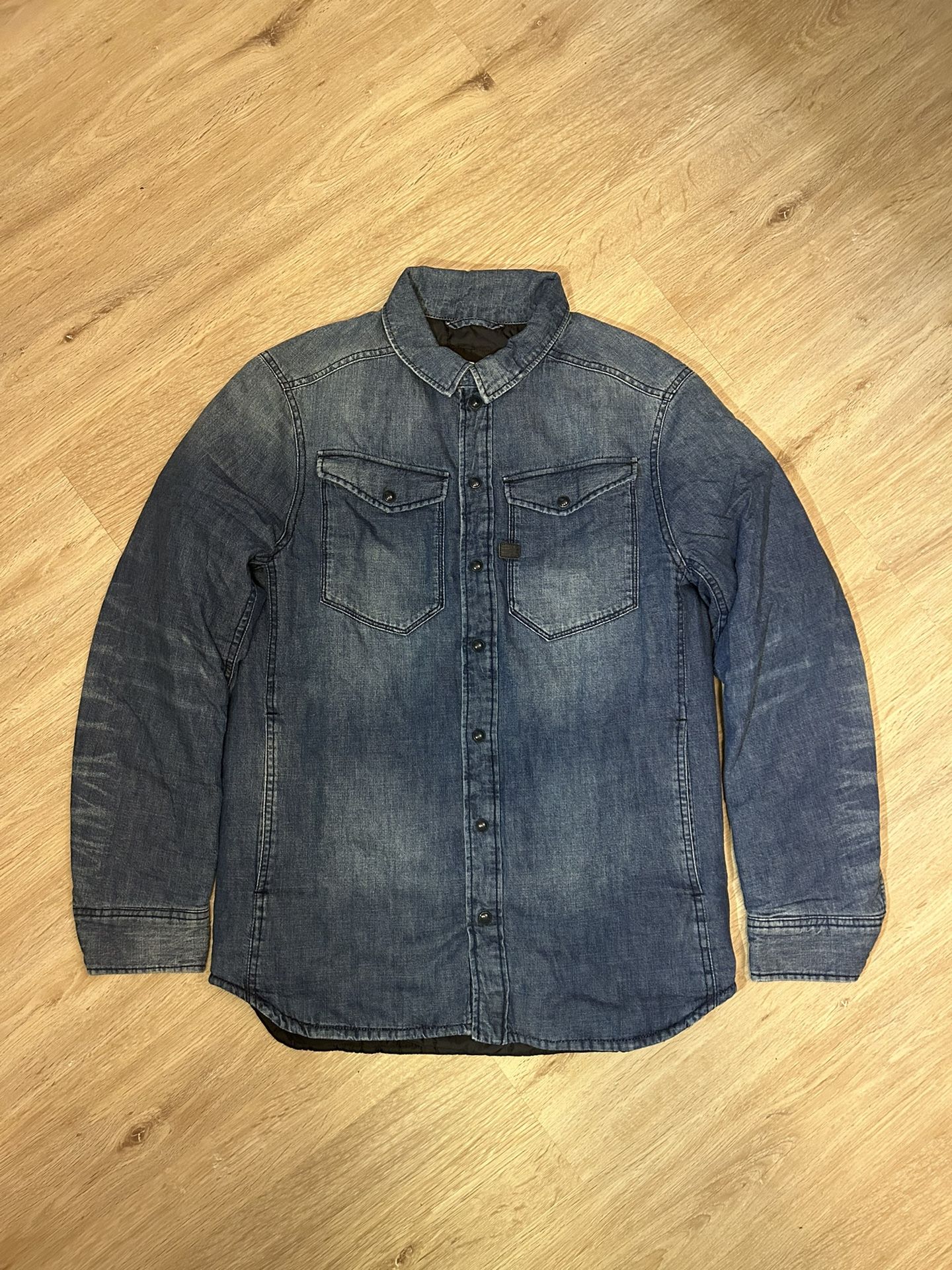 G Star Raw Denim Jacket Padded Size Small