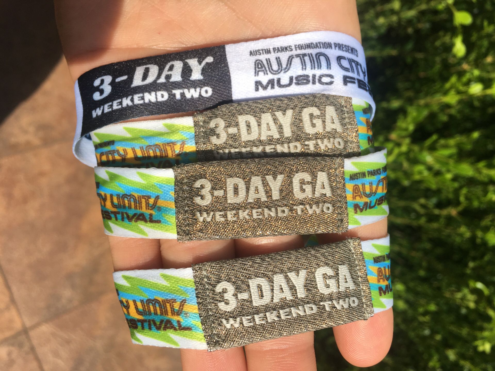 3 ACL wristbands