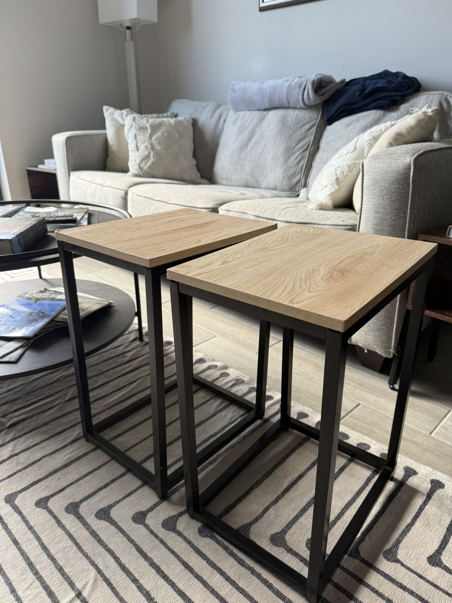 Beautiful Solid Wood End Tables (Set of 2)