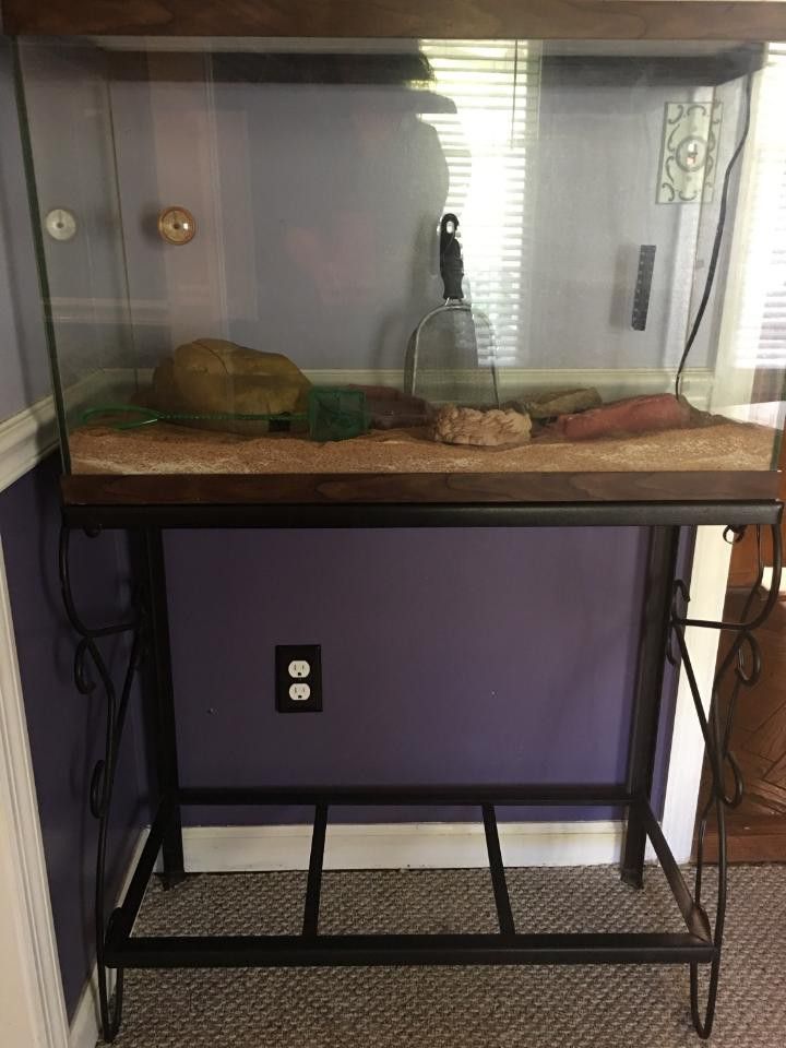 30-35 Gallon Reptile tank with metal stand. All accessories included.