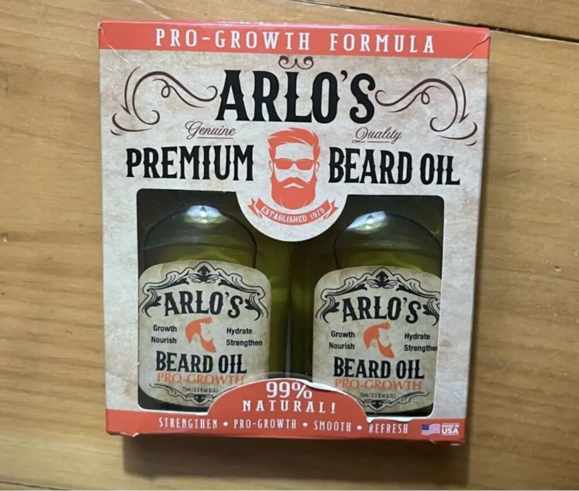Arlo’s Premium Beard Oil Pro-Growth Formula (2) 2.25 oz Bottles New in Box