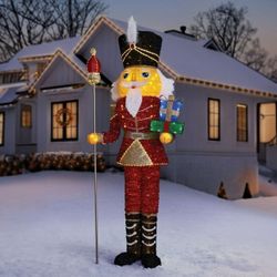 Member's Mark 8' Pre-Lit Pop-Up Twinkling Nutcracker