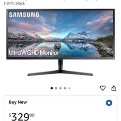 (2) Samsung SJ55W 34in Ultra Wide Monitors