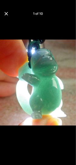 Certificate Jadeite jade Cartoon pikachu Charmander Pendant