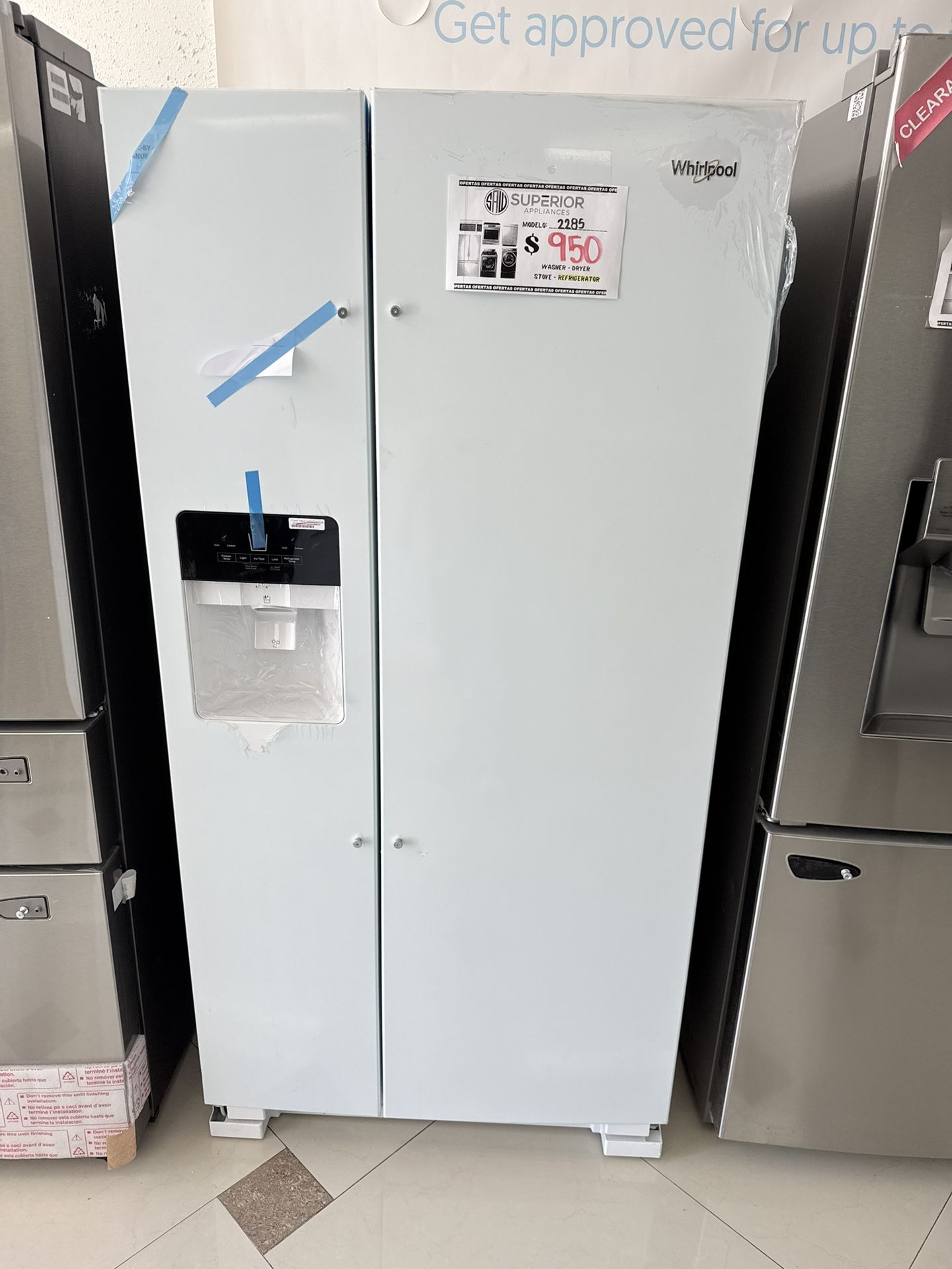 33IN WIDE SIDE BY SIDE FRIDGE