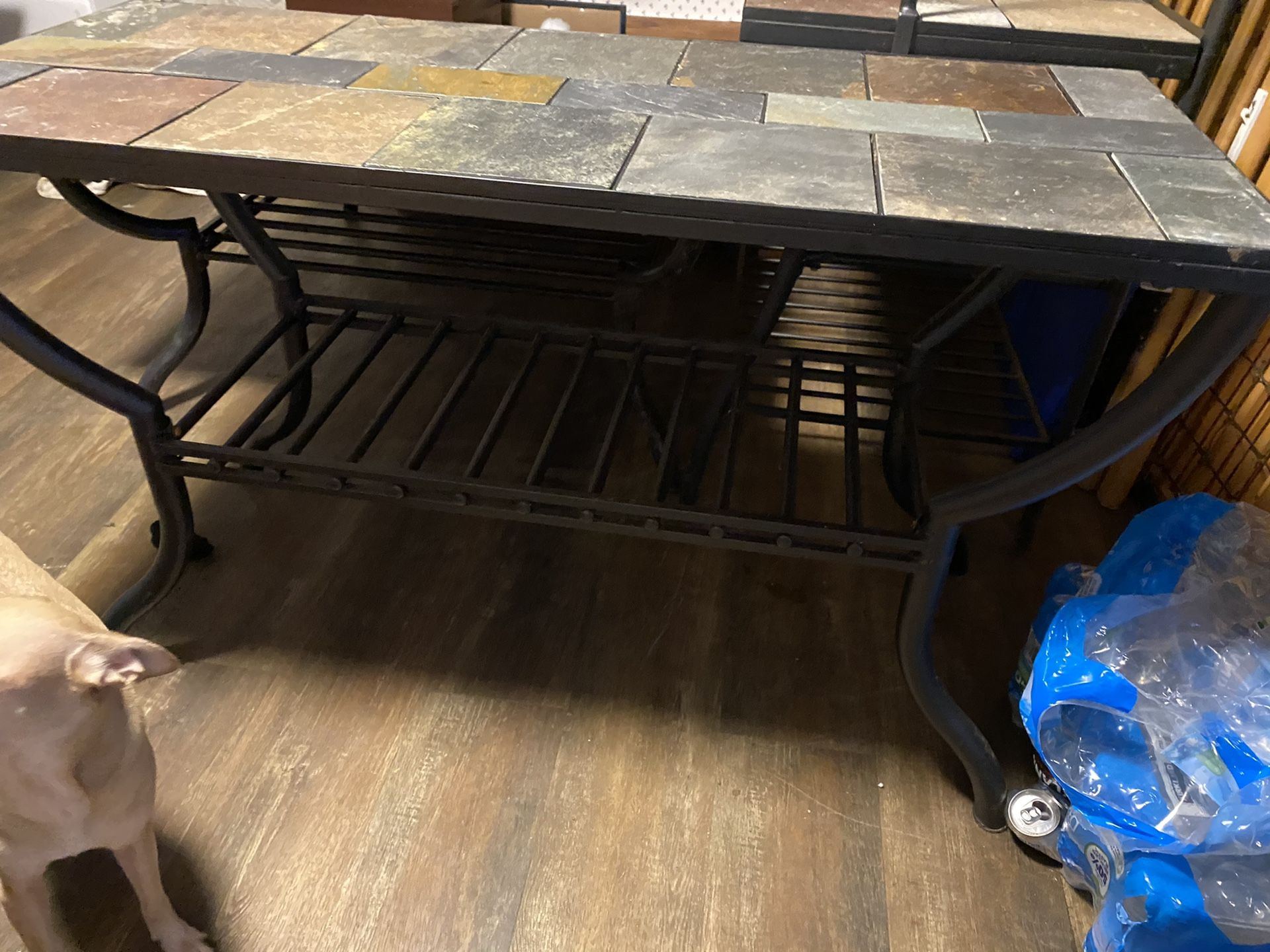 40 inch side to side- sofa table- moveable tiles- unique $35