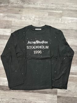 Acne Studios Reflective Letters Studded Thin Long Sleeve