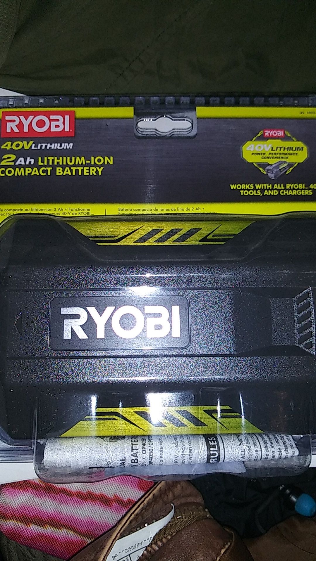 Ryobi 40volt 2ah Lithium-ion Battery (new)
