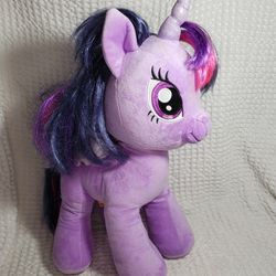 Build A Bear My little pony Twilight sparkles plush 18" T X 11"L . Good condition and smoke free home.  Pony has been cleaned.