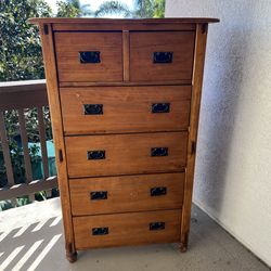 Solid Wood Tall Dresser