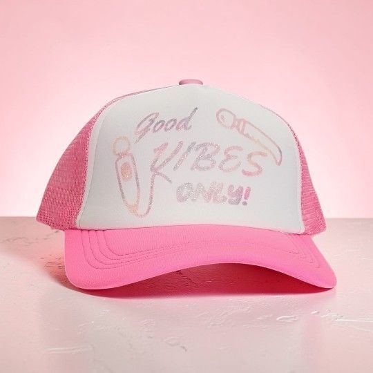 Good Vibes Only Pink Hat