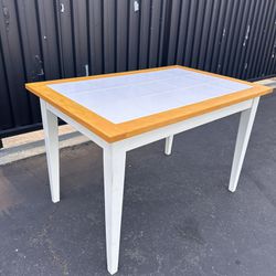 White Tile Top Kitchen Table