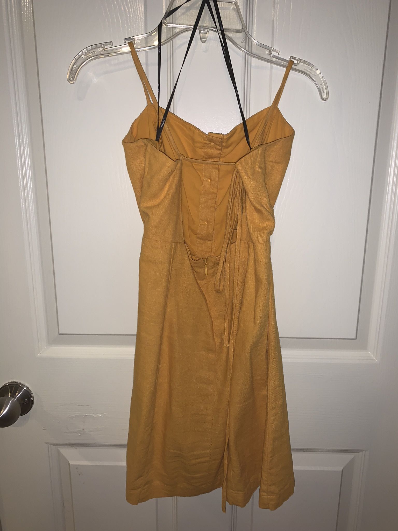Yellow Strappy Dress (Open Back)
