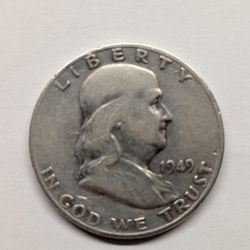 1949-D Franklin Half dollar 90% Silver