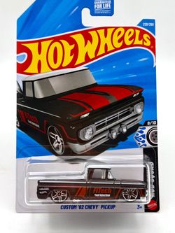 Hot Wheels 1:64 Scale Diecast Model Car - Custom ‘62 Chevy Pickup