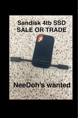 Sandisk SSD 4tb SALE OR TRADE