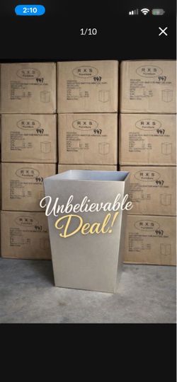 🗑️ BRAND NEW Modern Trash Bins – 14 CASES OF 4 = 56 Total  – UNBELIEVABLE DEAL! 🗑️ Delivery Available 🚚