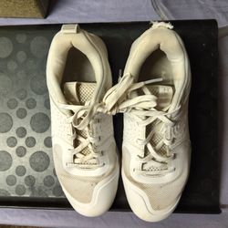 Women's white  athletic  sports  cleats