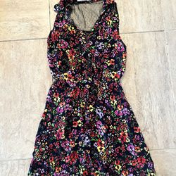 Papaya Juniors Multi Colored Sleeveless Summer Dress Size Small w/Pockets
