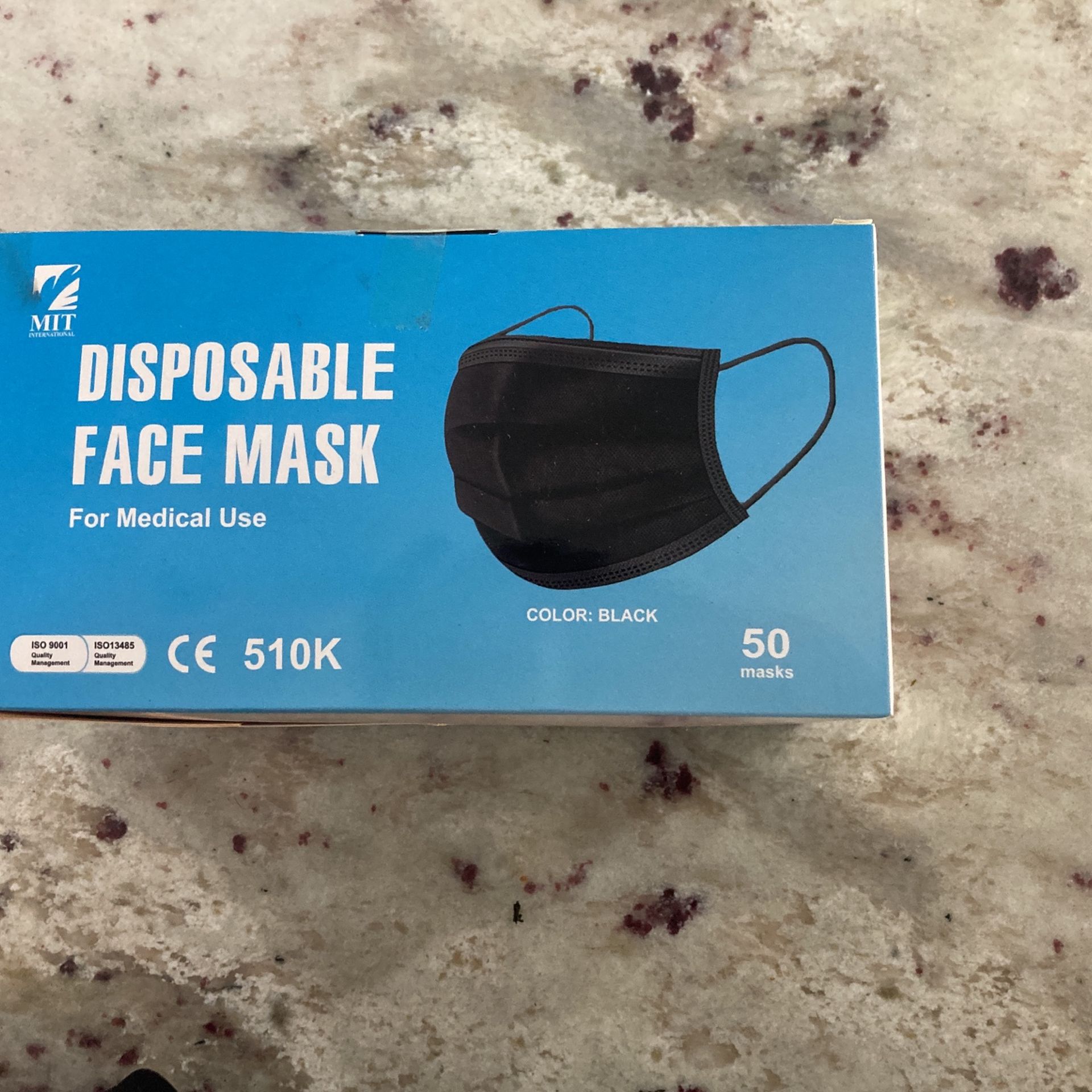 Face Mask 3 Ply Black
