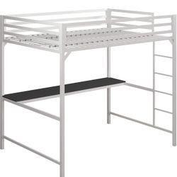 White Loft Bed