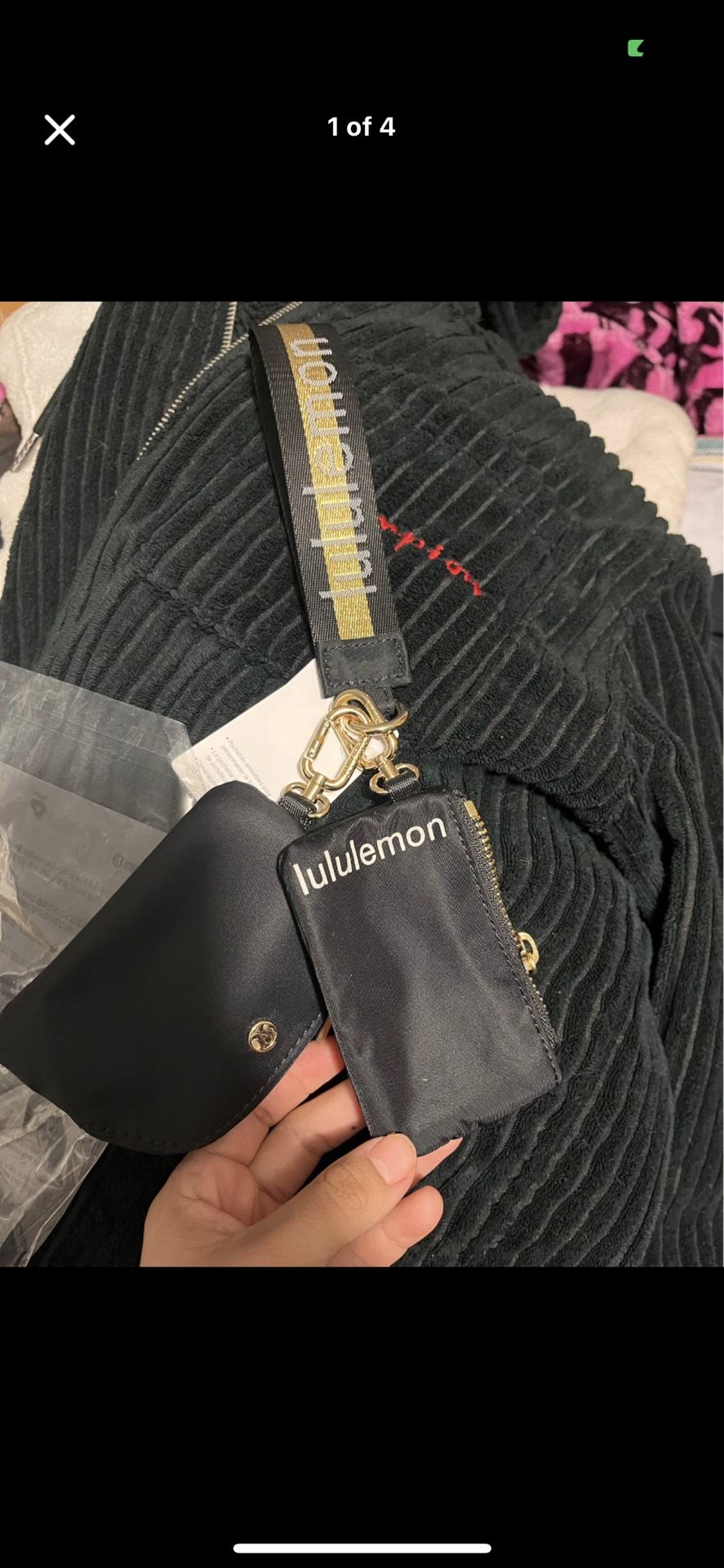 Black Lululemon Keychain