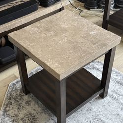 Marble & Wood Coffee And Side Tables