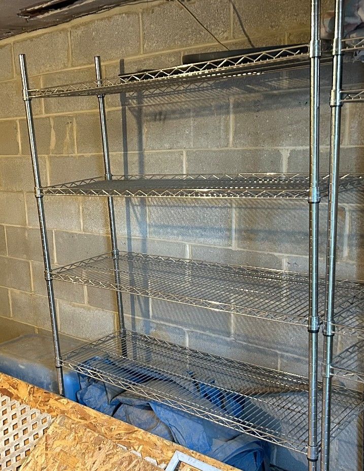 5-Tier Wire Shelving Unit, Steel Storage Rack for Garage Office Kitchen or commercial use  Silver