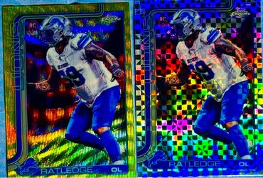 Topps Chrome Rookie Tate Ratledge 2 card Lot