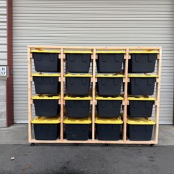 Heavy Duty Tote Storage Rack (16 Totes)